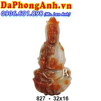 Mặt Phật Quan Âm Cẩm Thạch Huyết MDCQA-CTH827